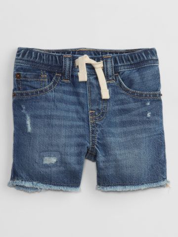 מכנסי ג'ינס קצרים עם סיומת גזורה / 0-24M של GAP
