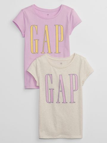 מארז 2 חולצות טי שירט עם לוגו / בנות של GAP
