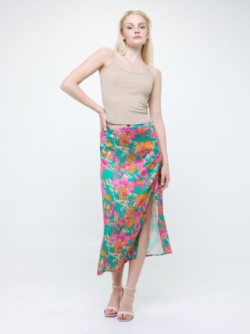חצאית מקסי ברייטון בסגנון מעטפת של YANGA