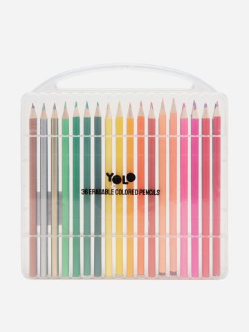 סט 36 עפרונות צבעוניים מחיקים / בנים של YOLO