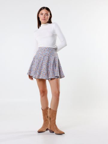 חצאית מיני ריין בהדפס פרחים של YANGA