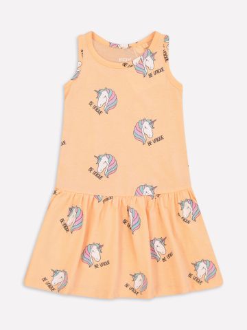 שמלת פפלום בהדפס חדי קרן / בנות של FOX
