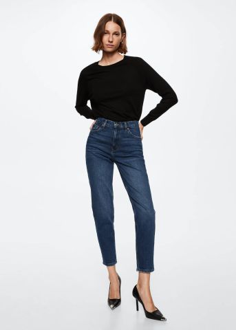 ג'ינס ארוך בגזרה גבוהה New Mom של MANGO