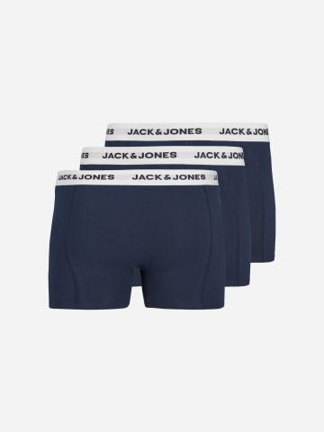 מארז 3 תחתוני בוקסר עם לוגו / גברים של JACK AND JONES