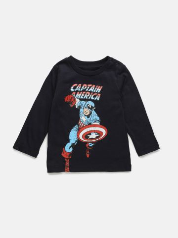 חולצה עם הדפס קפטן אמריקה / 6M-5Y של THE CHILDREN'S PLACE 
