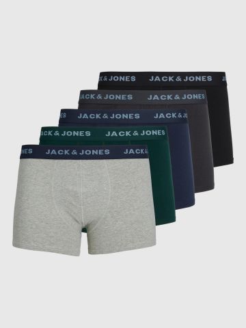 מארז 5 תחתוני בוקסר עם לוגו רץ / גברים של JACK AND JONES