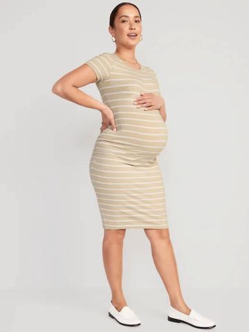 שמלת מידי הריון בהדפס פסים / Maternity של OLD NAVY