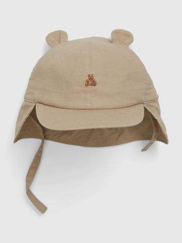 כובע פשתן עם רקמת דובי / 0-24M של GAP