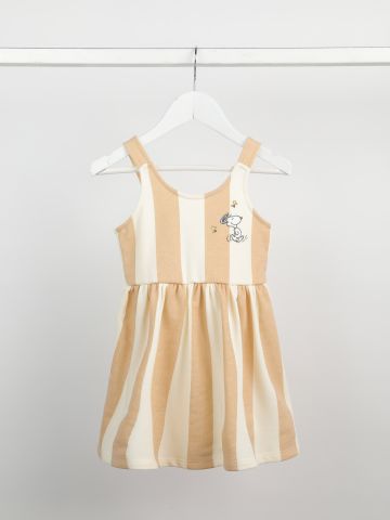שמלה בהדפס פסים 12M-8Y/ SNOOPY®PEANUTS של TERMINAL X KIDS