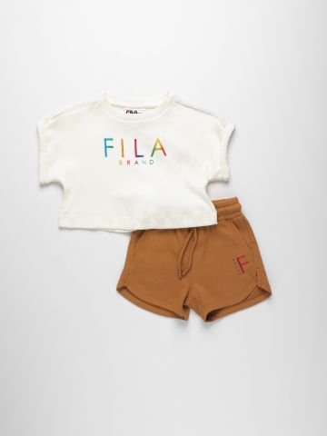 סט טי שירט ומכנסיים קצרים עם לוגו / בנות של FILA