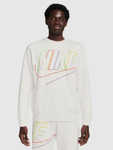 סווטשירט עם רקמת לוגו Nike Club Fleece+ של NIKE