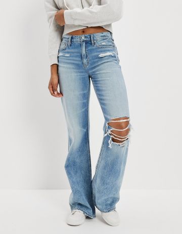 ג'ינס מתרחב עם קרעים של AMERICAN EAGLE