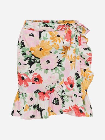 חצאית מיני מעטפת בהדפס פרחים / נשים של ONLY