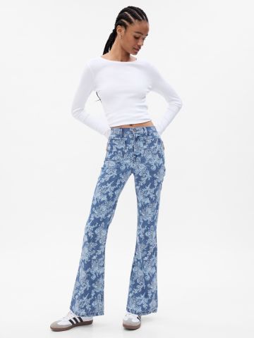 מכנסי ג'ינס בהדפס פרחים Gap × LoveShackFancy של GAP