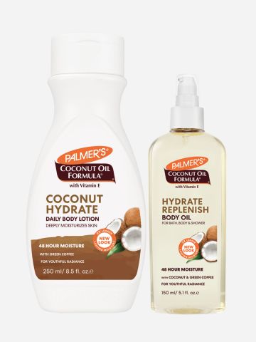 זוג קוקוס - קרם גוף + שמן גוף Coconut couple: body lotion + body oil של PALMERS