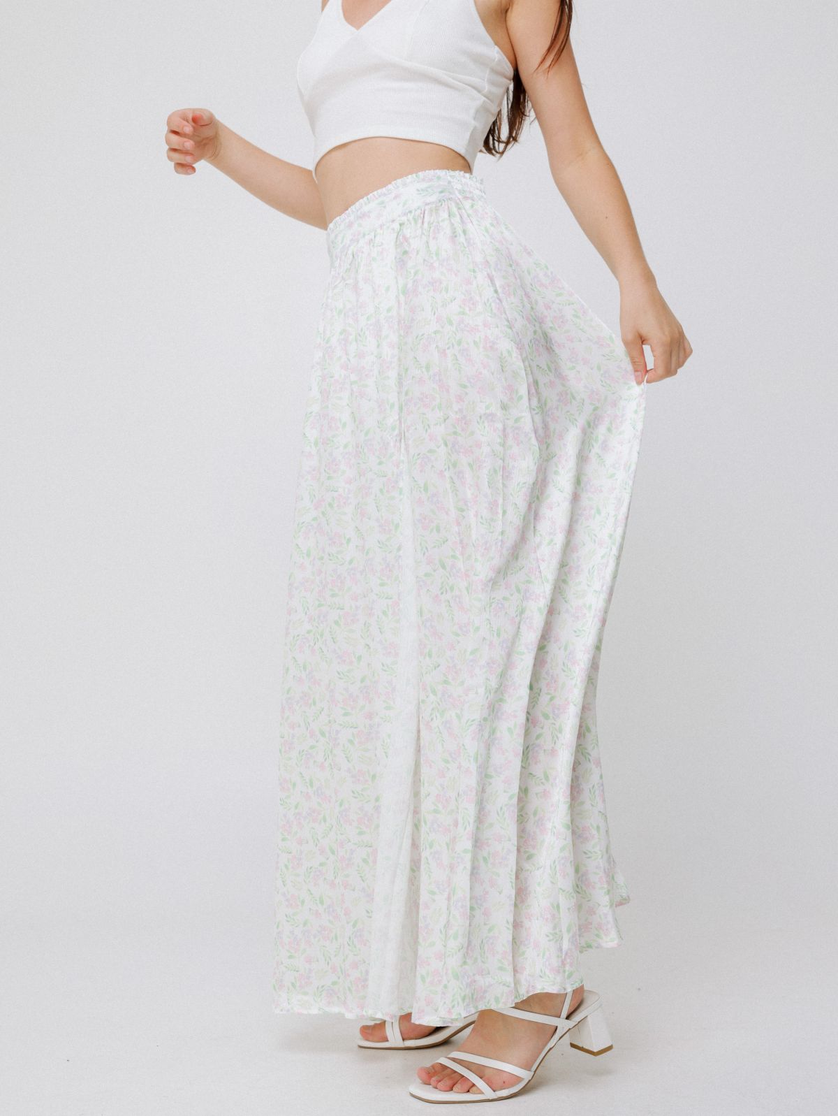  חצאית מקסי אריאה בהדפס פרחוני של YANGA