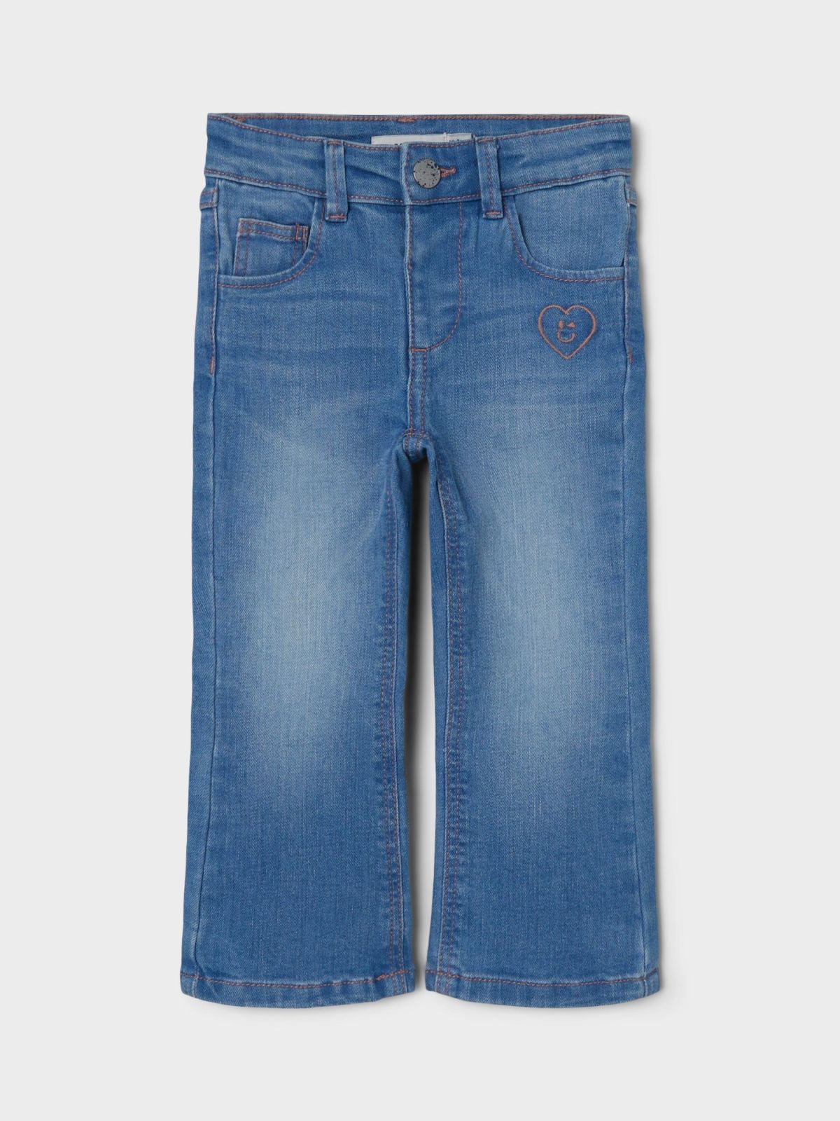  מכנסי ג'ינס עם רקמת לב / 1Y-5Y של NAME IT