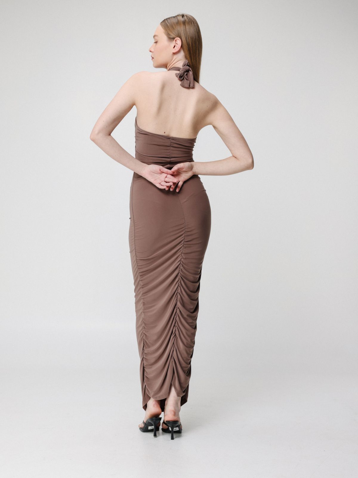  שמלת מקסי קולר עם עיטור פרח של TERMINAL X
