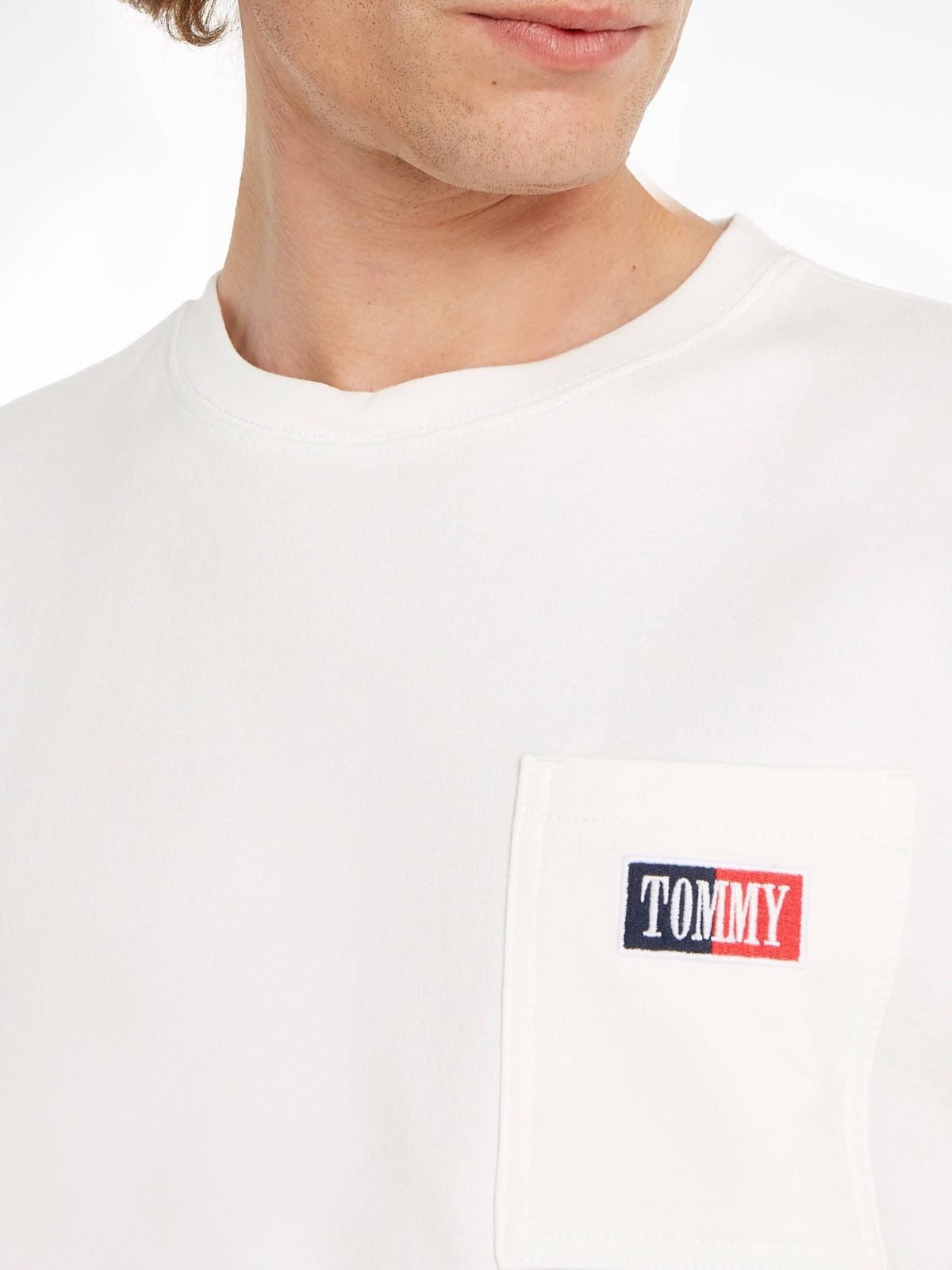  טי שירט עם רקמת לוגו של TOMMY HILFIGER