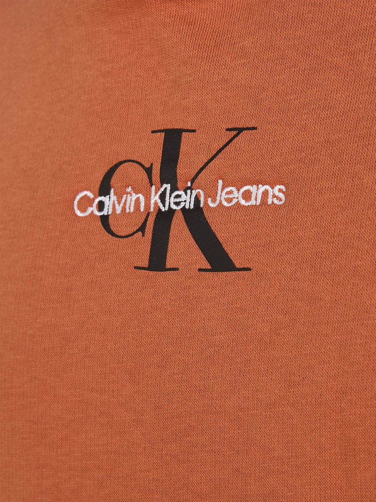 סווטשירט קפוצ'ון עם רקמת לוגו של CALVIN KLEIN