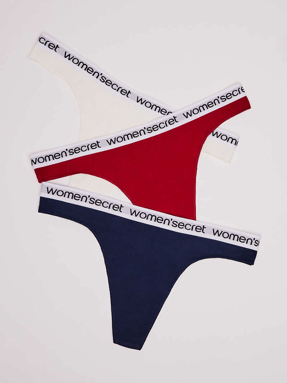  מארז 3 תחתוני חוטיני עם לוגו / נשים של WOMEN SECRET