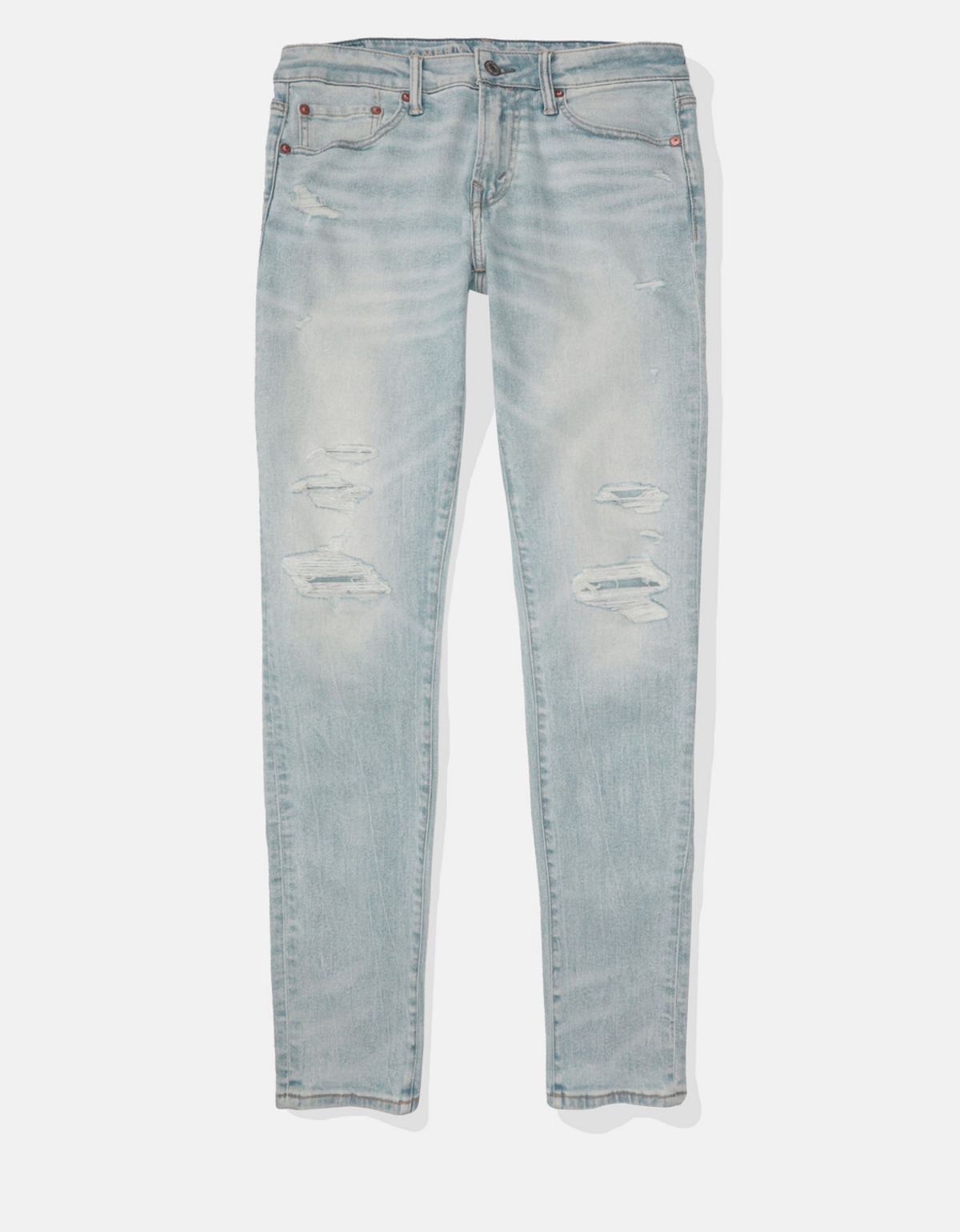  מכנסי ג'ינס עם שיפשופים דקורטיביים של AMERICAN EAGLE
