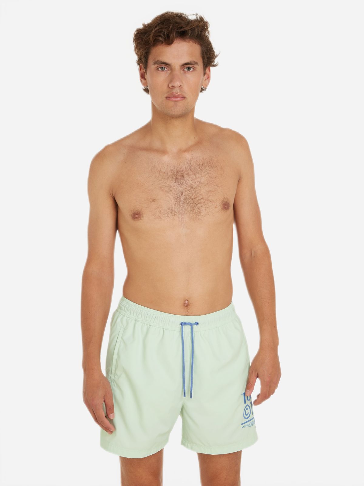  מכנסי בגד ים עם רקמת כיתוב של TOMMY HILFIGER