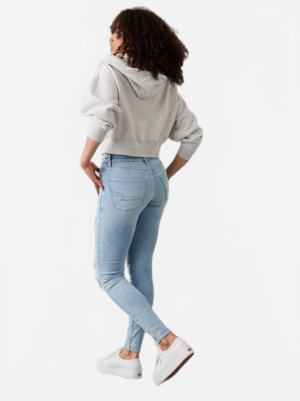  ג'ינס סקיני עם קרעים של AMERICAN EAGLE
