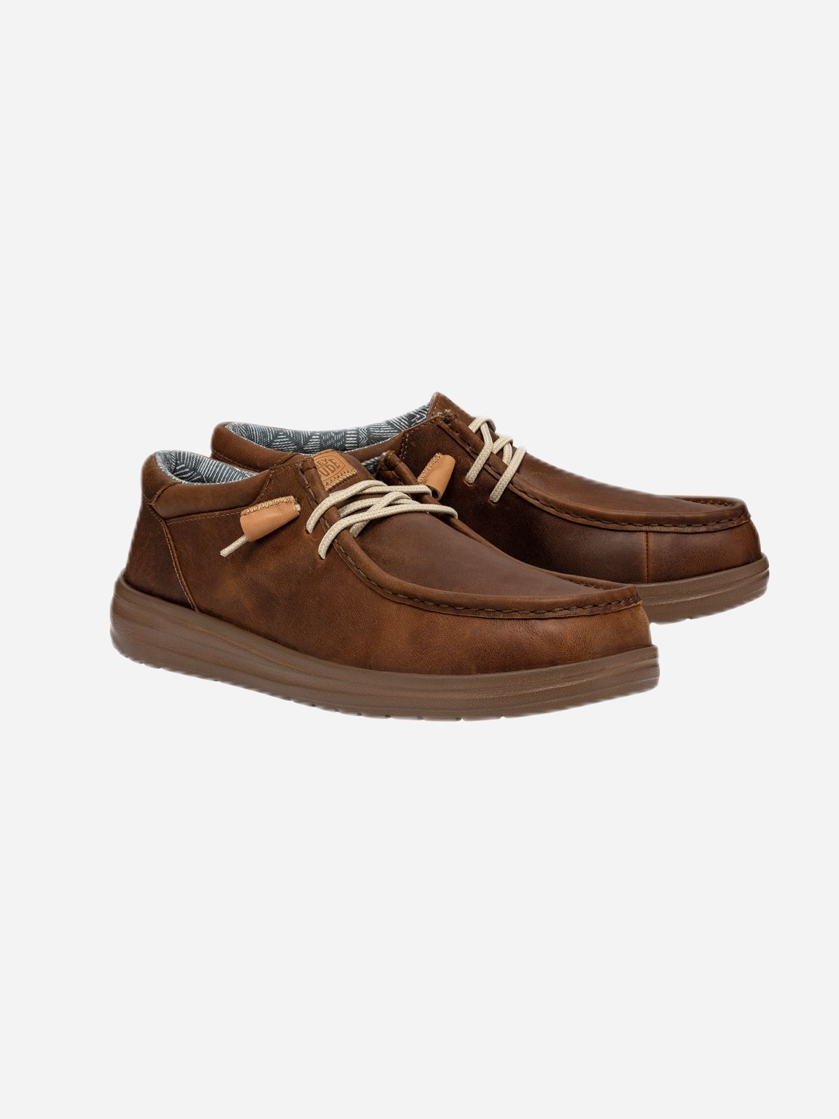  נעלי סניקרס סליפ און Wally Grip Craft Leat / גברים של HEY DUDE