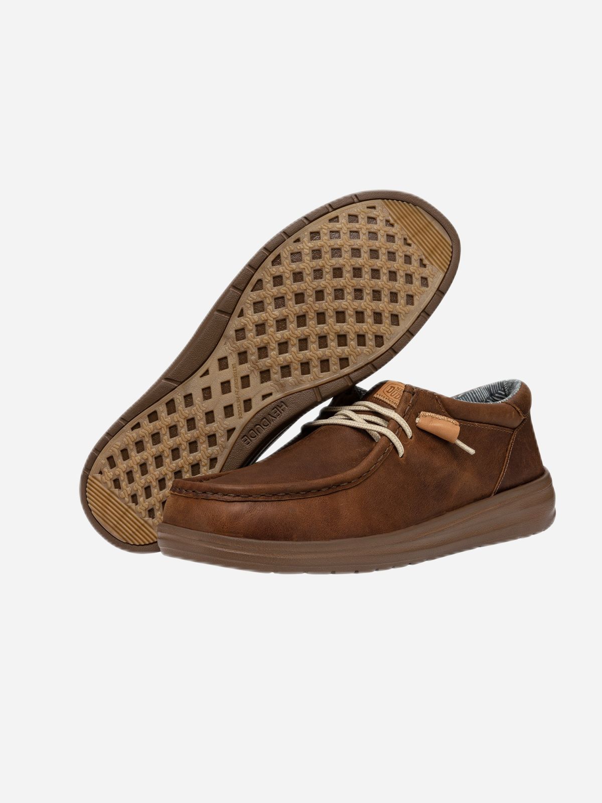  נעלי סניקרס סליפ און Wally Grip Craft Leat / גברים של HEY DUDE