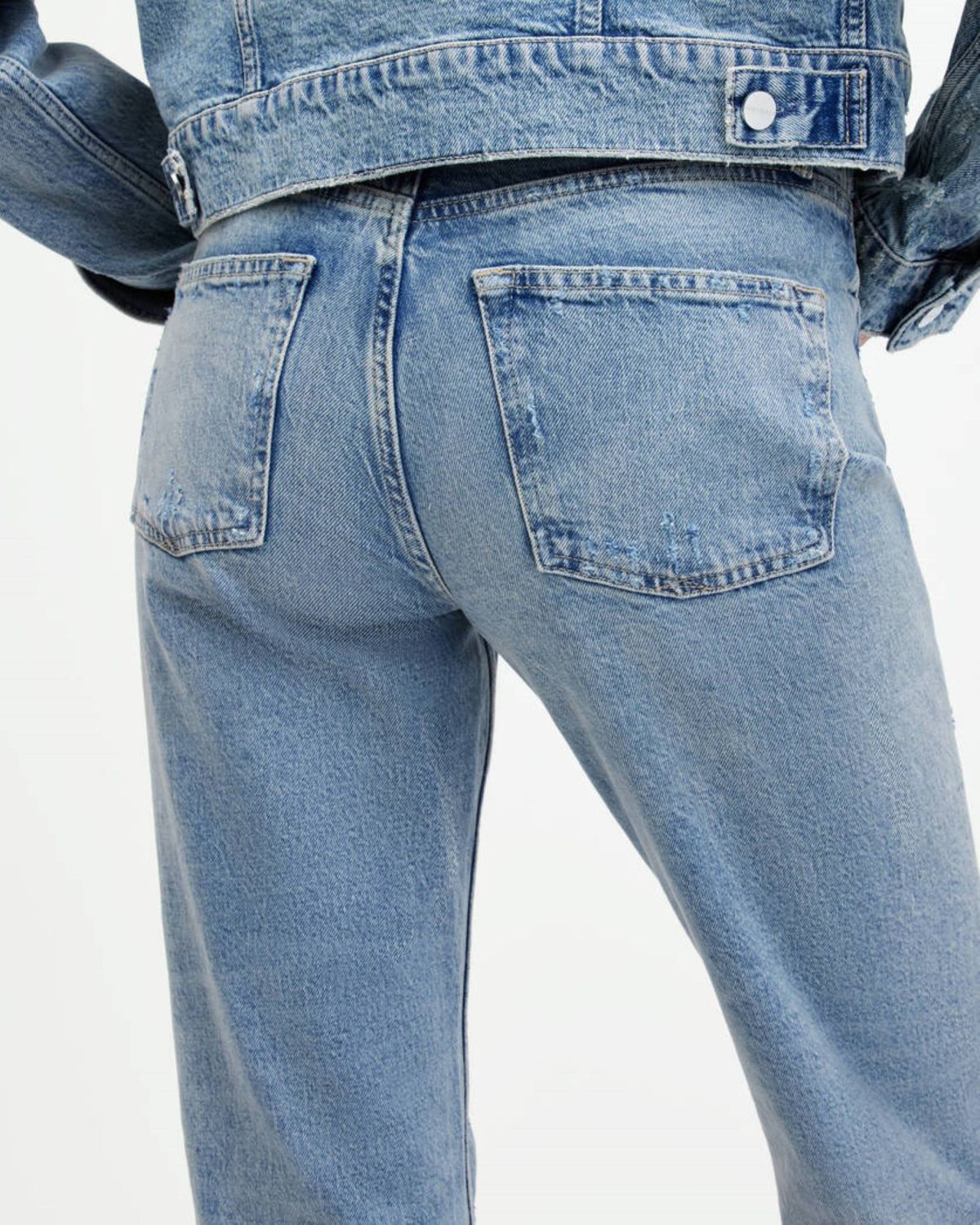  מכנסי ג'ינס קרופ בגזרה ישרה של ALL SAINTS