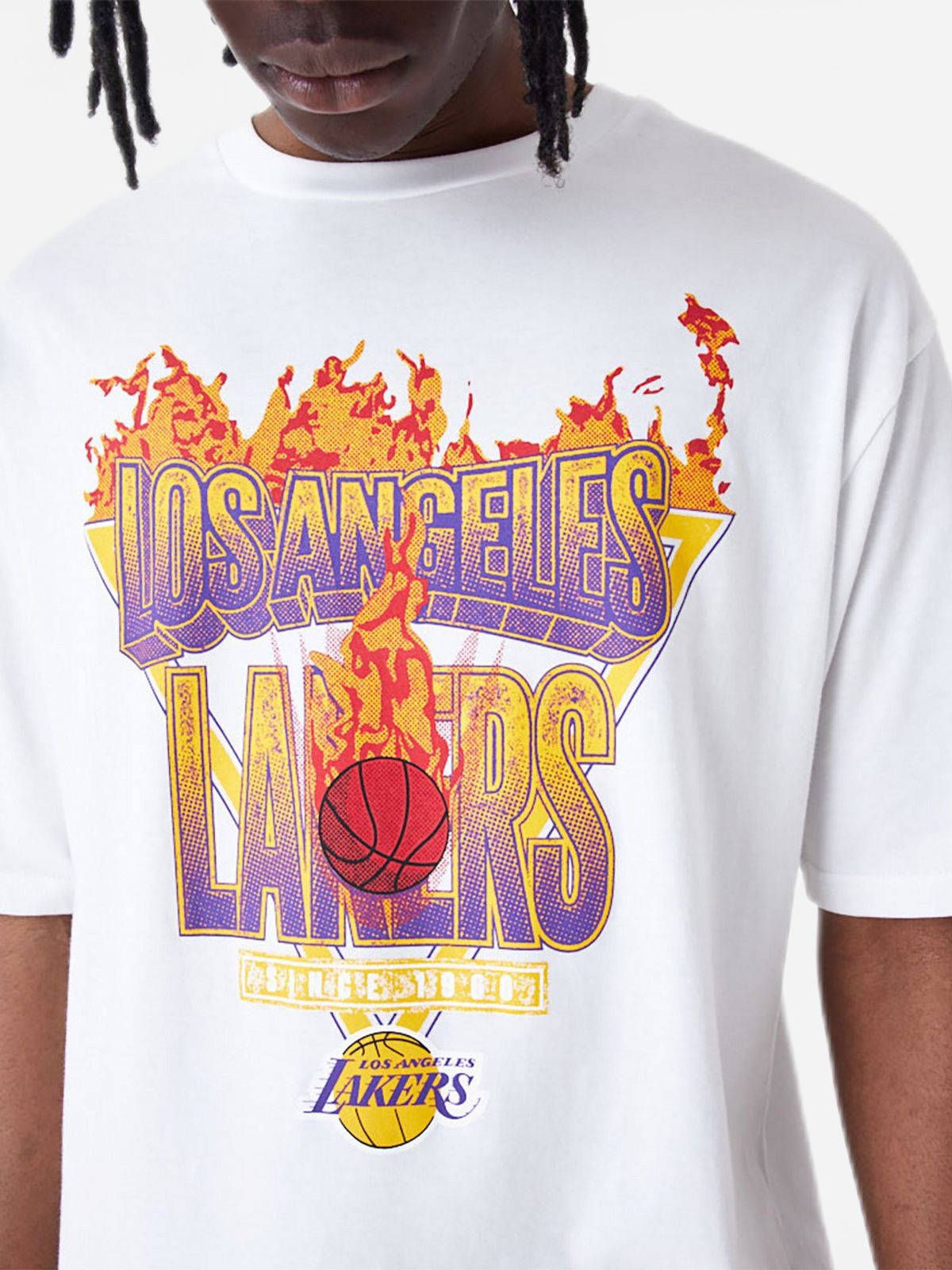  טי שירט עם הדפס LA Lakers של NEW ERA