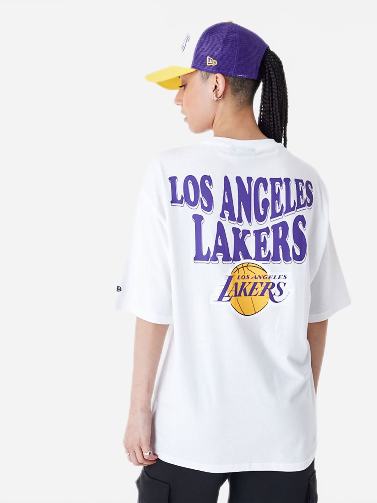  טי שירט עם הדפס LA Lakers / יוניסקס של NEW ERA
