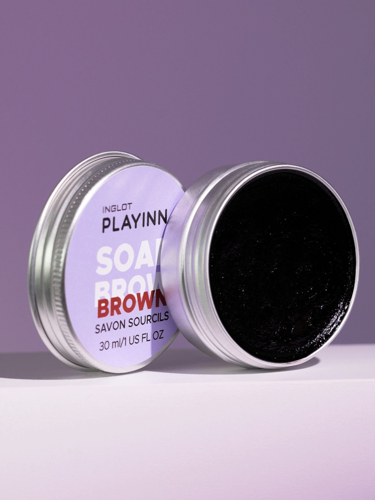  ווקס לעיצוב ולקיבוע הגבות בגוון חום INGLOT Playinn Soap Brow Brown של INGLOT