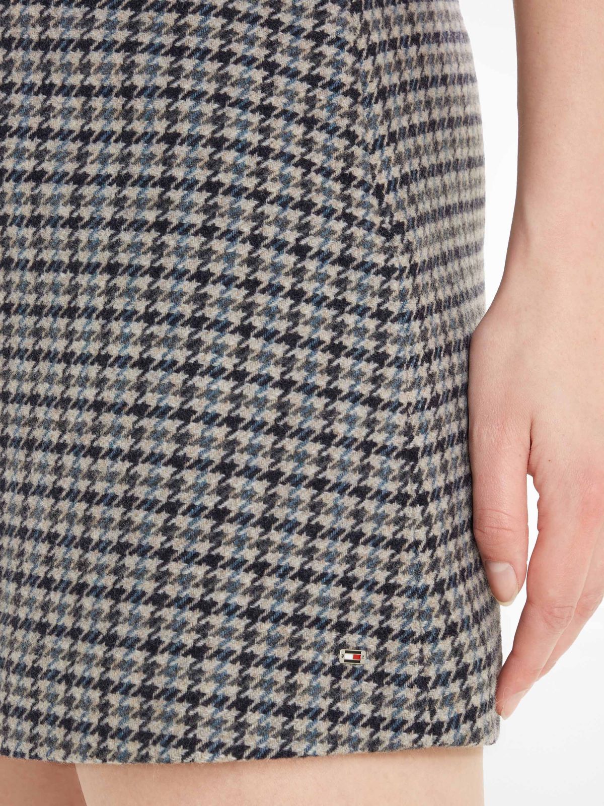  חצאית מיני בהדפס משבצות של TOMMY HILFIGER