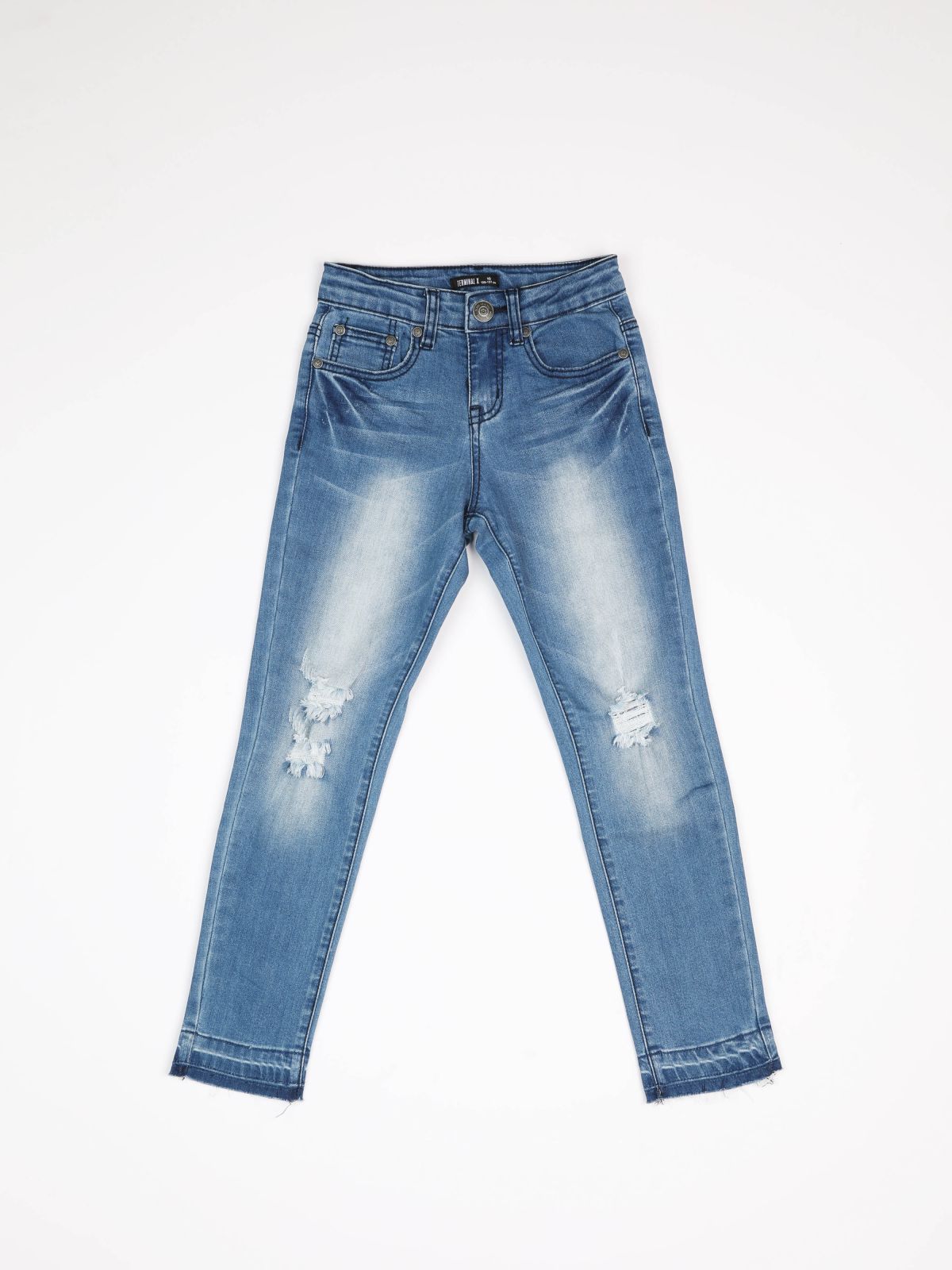  ג'ינס גזרה ישרה עם קרעים / בנים של TERMINAL X KIDS