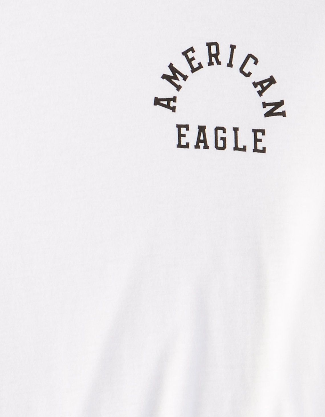  טי שירט לונגליין לוגו עם סיומת מעוגלת של AMERICAN EAGLE
