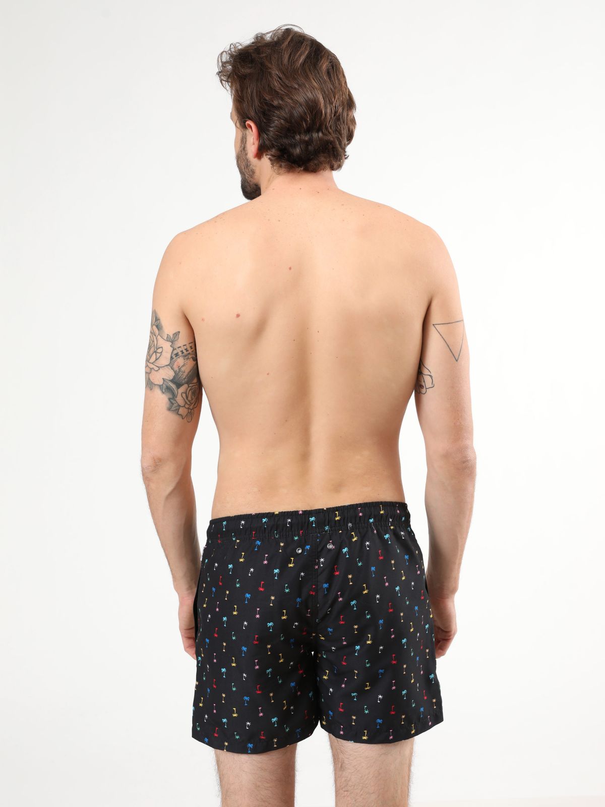  מכנסי בגד ים בהדפס עצי דקל מולטי קולור של HAPPY SOCKS