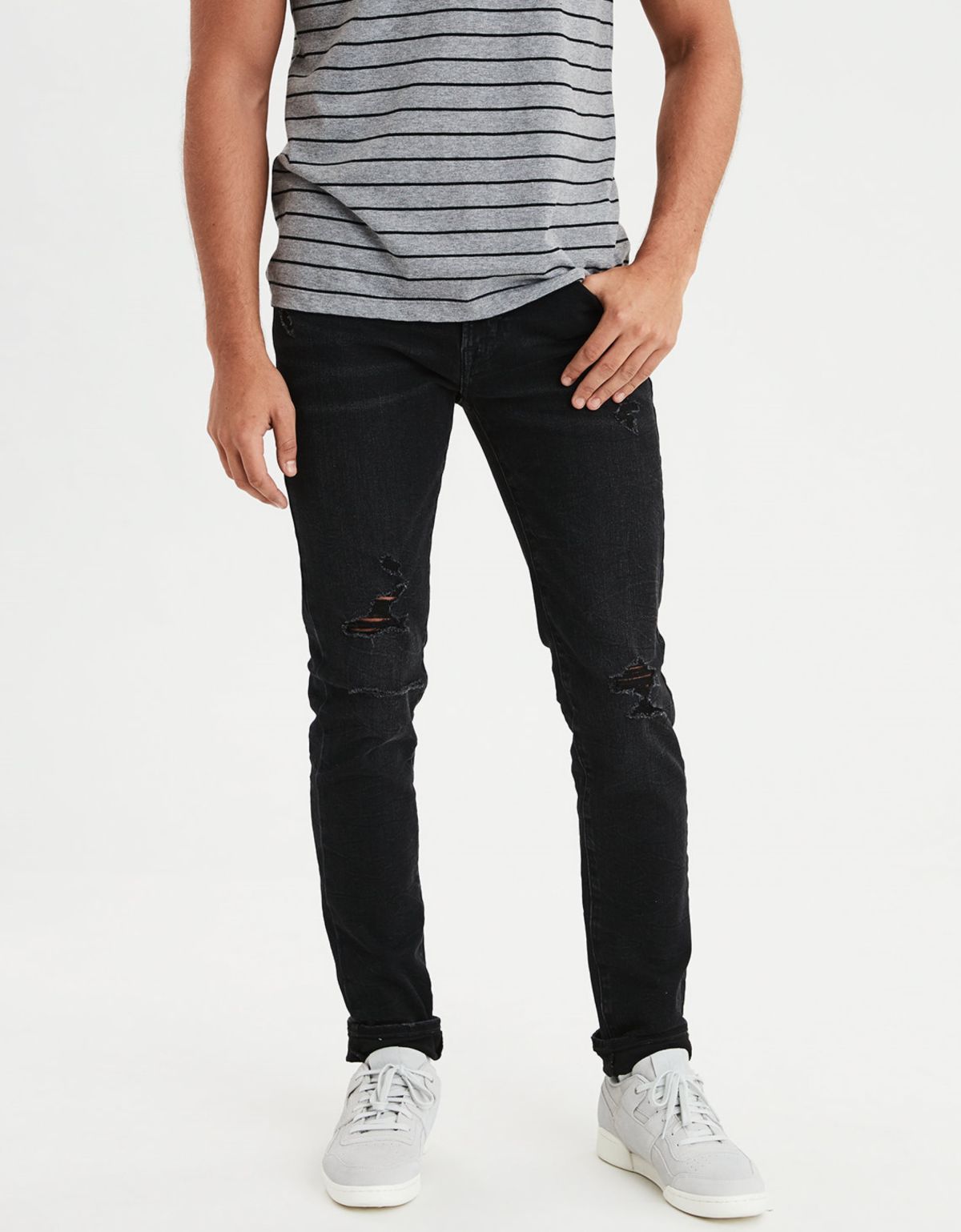  ג'ינס סקיני עם קרעים Skinny של AMERICAN EAGLE