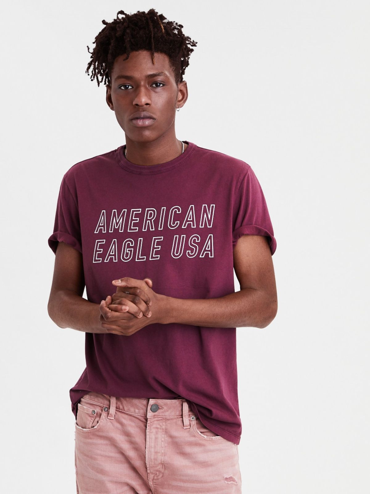  טי שירט לוגו של AMERICAN EAGLE