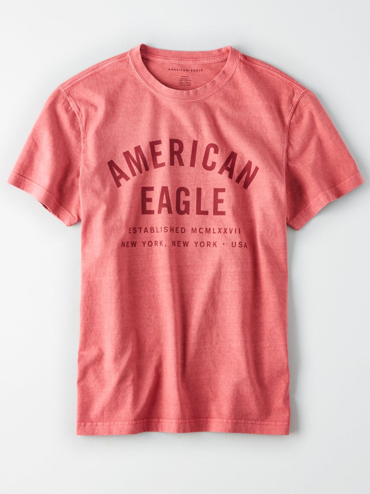  טי שירט ווש עם לוגו של AMERICAN EAGLE