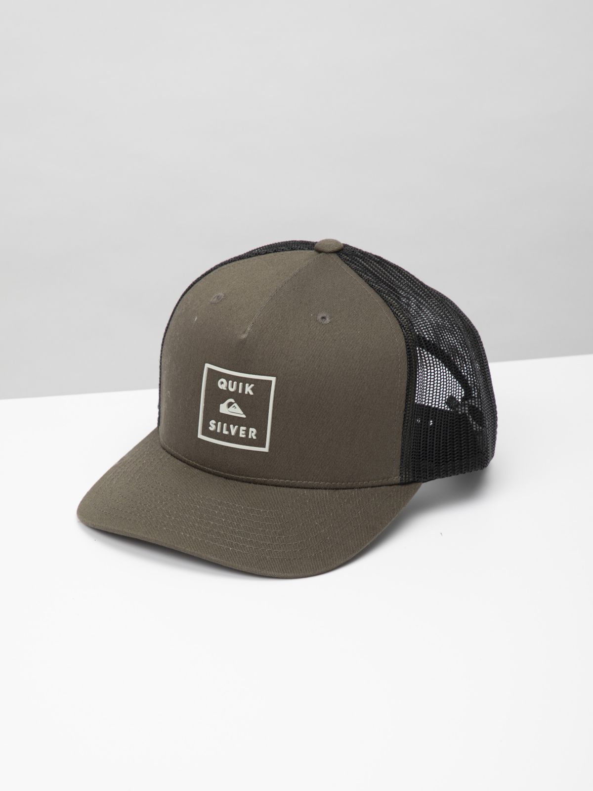  כובע מצחייה בשילוב רשת עם לוגו / גברים של QUIKSILVER