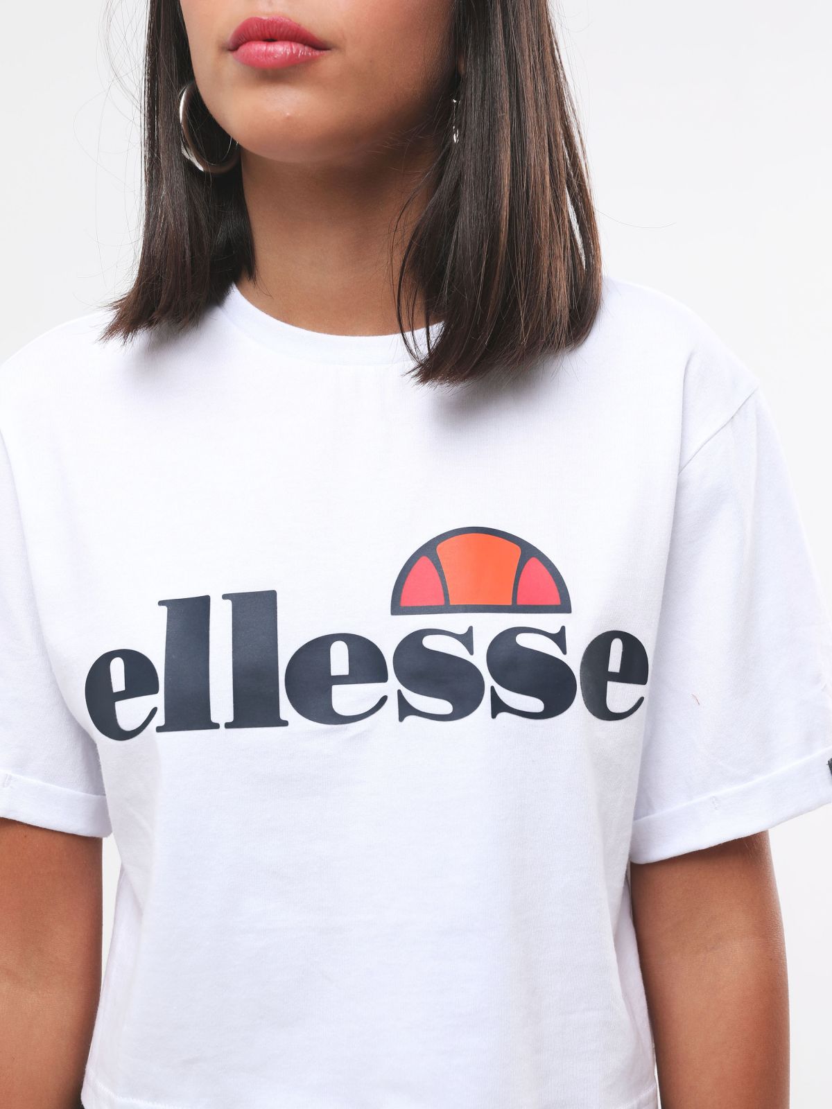  טי שירט קרופ עם הדפס לוגו של ELLESSE