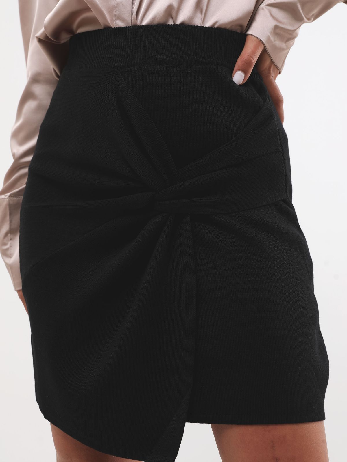  חצאית מיני סריג עם טוויסט של TERMINAL X
