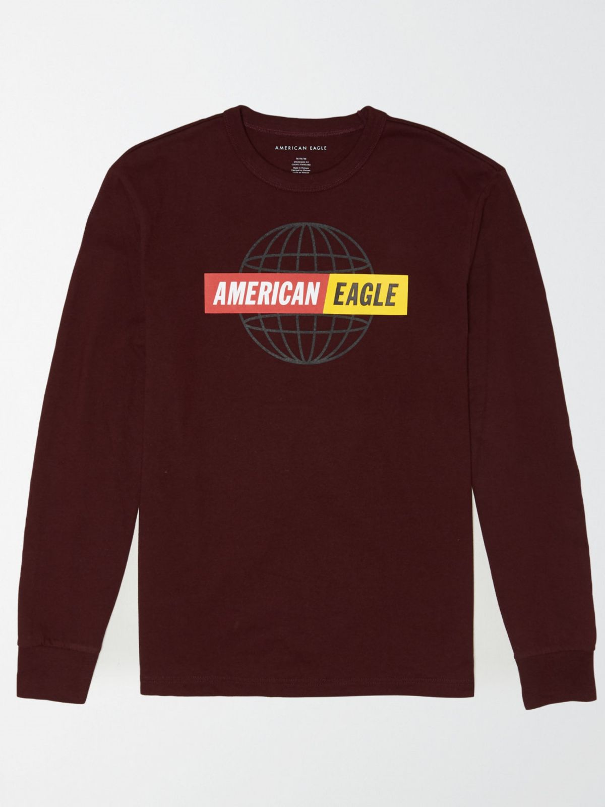  טי שירט שרוולים ארוכים עם לוגו / גברים של AMERICAN EAGLE