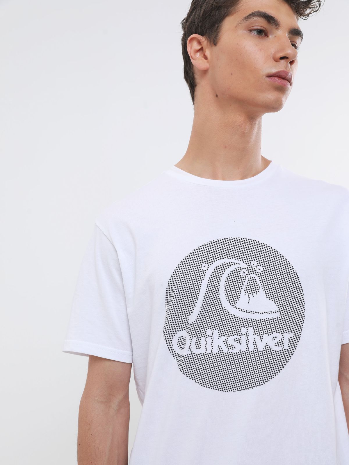 טי שירט לוגו עגול עם שרוולים קצרים של QUIKSILVER