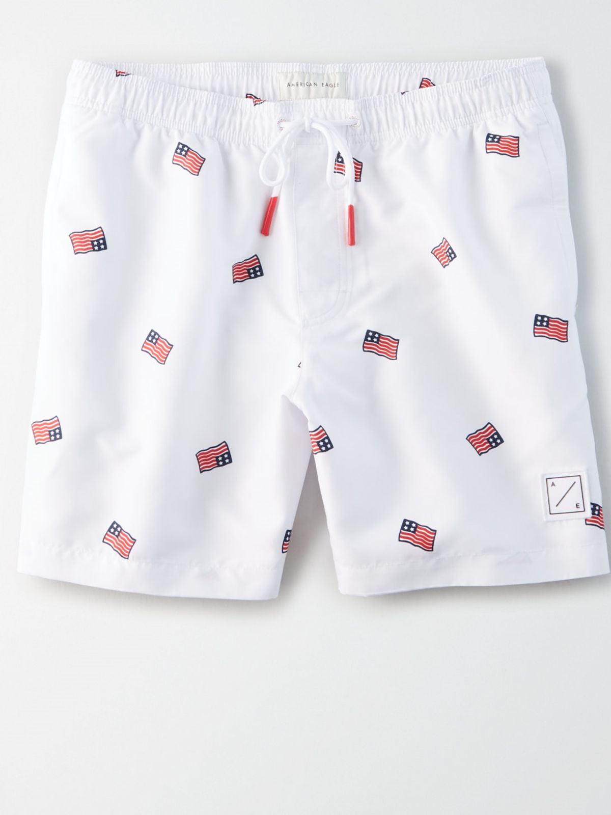 מכנסי בגד ים בהדפס דגל אמריקה / גברים של AMERICAN EAGLE