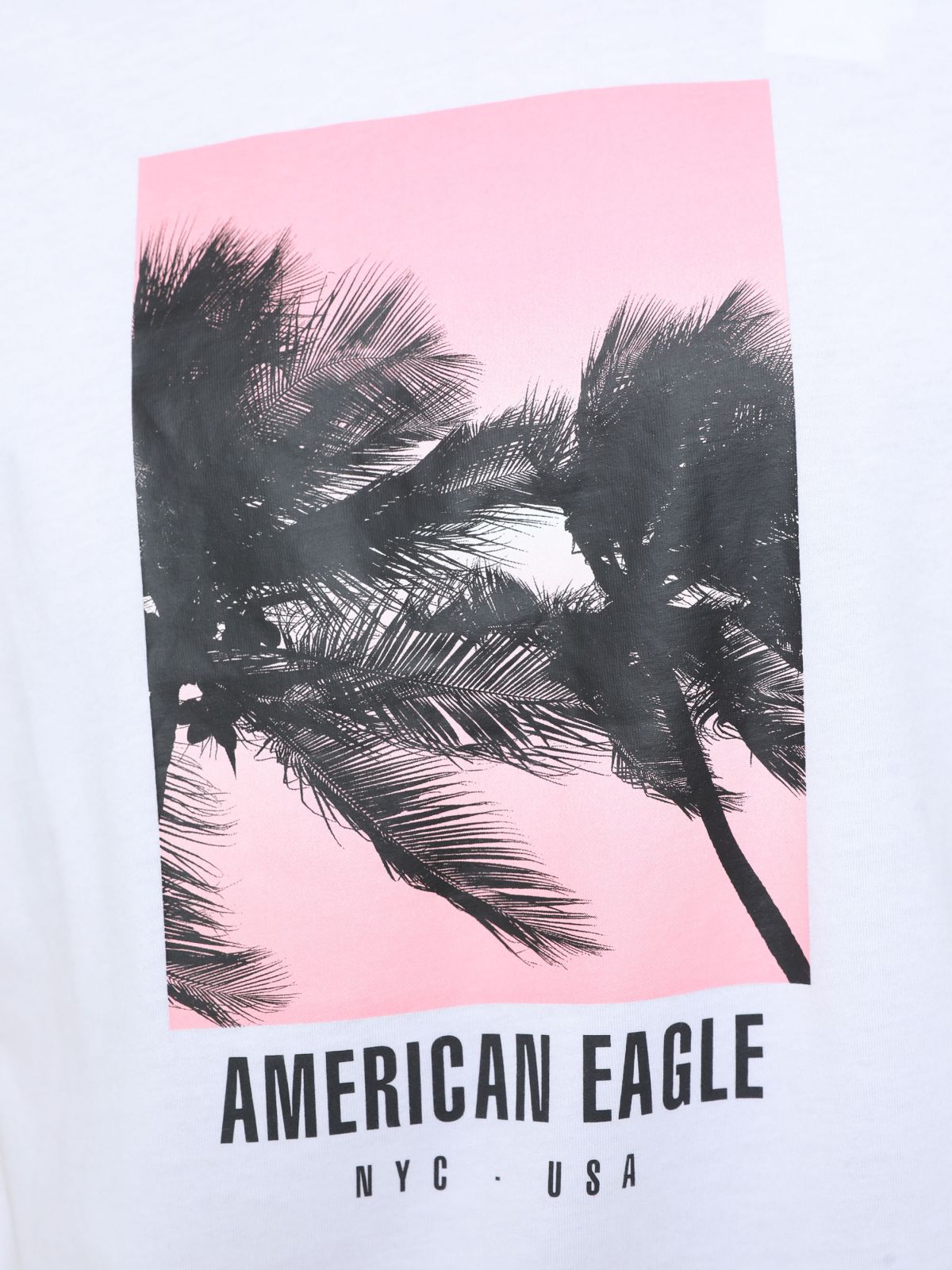  טי שירט עם הדפס לוגו בוקס של AMERICAN EAGLE