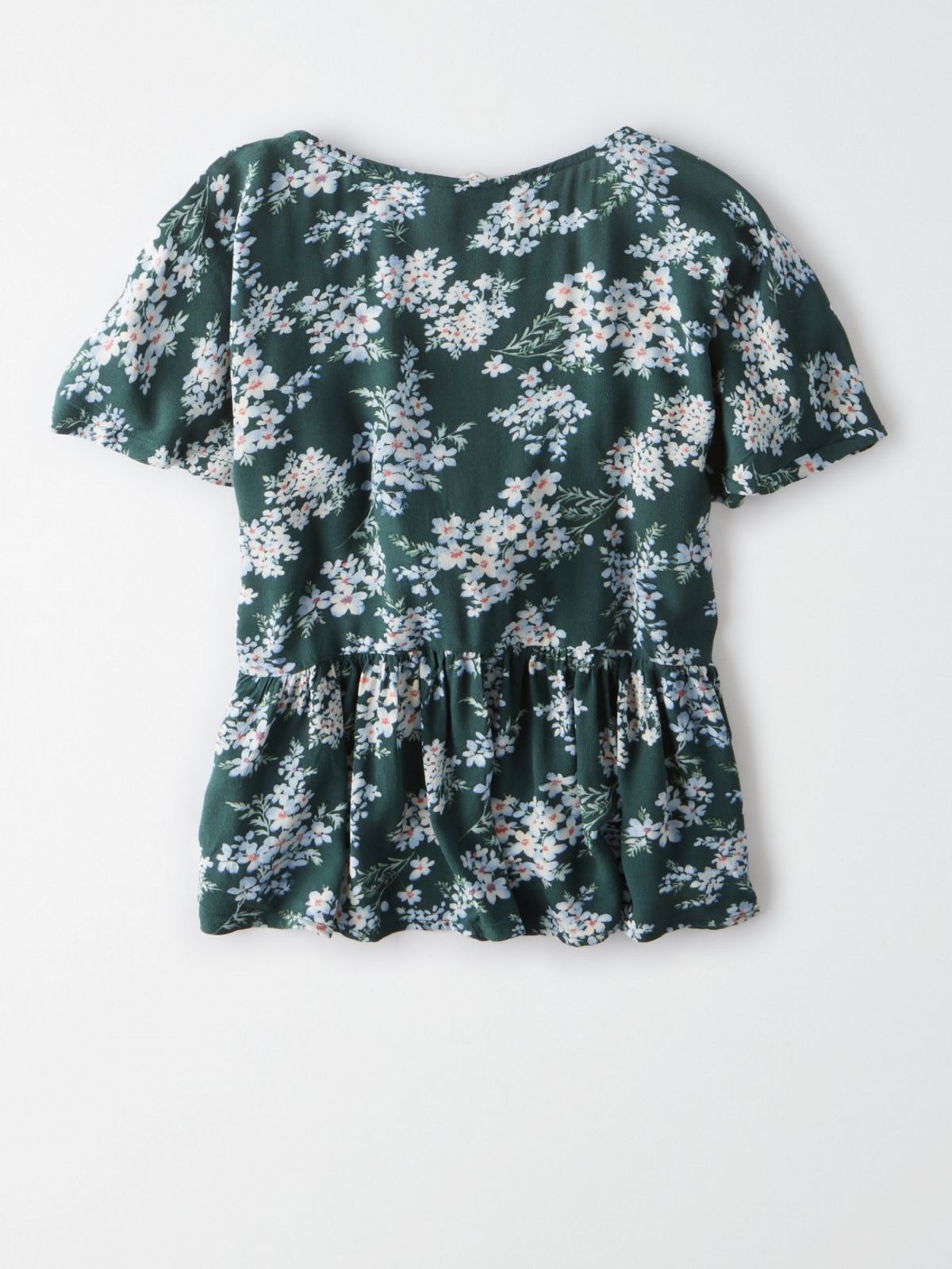 חולצת פפלום עם קשירה בהדפס פרחים / נשים של AMERICAN EAGLE