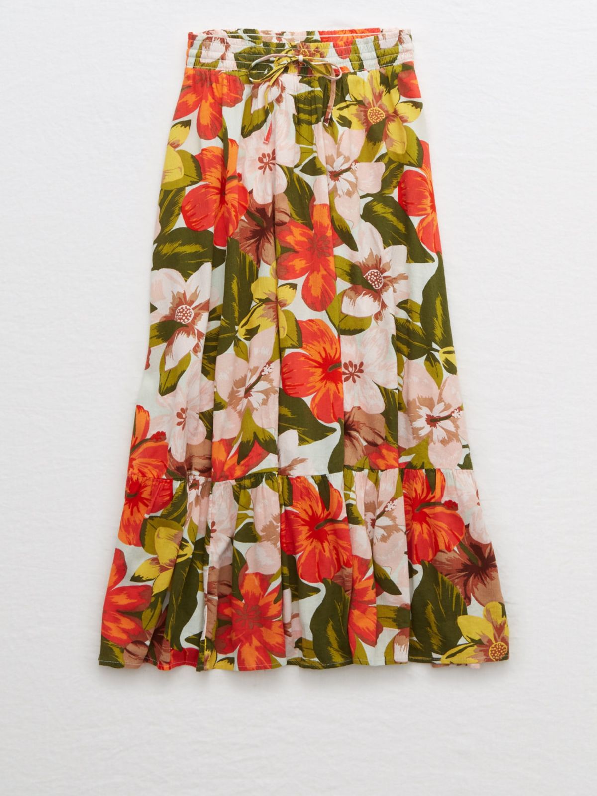  חצאית מידי פפלום בהדפס פרחים / נשים של AERIE